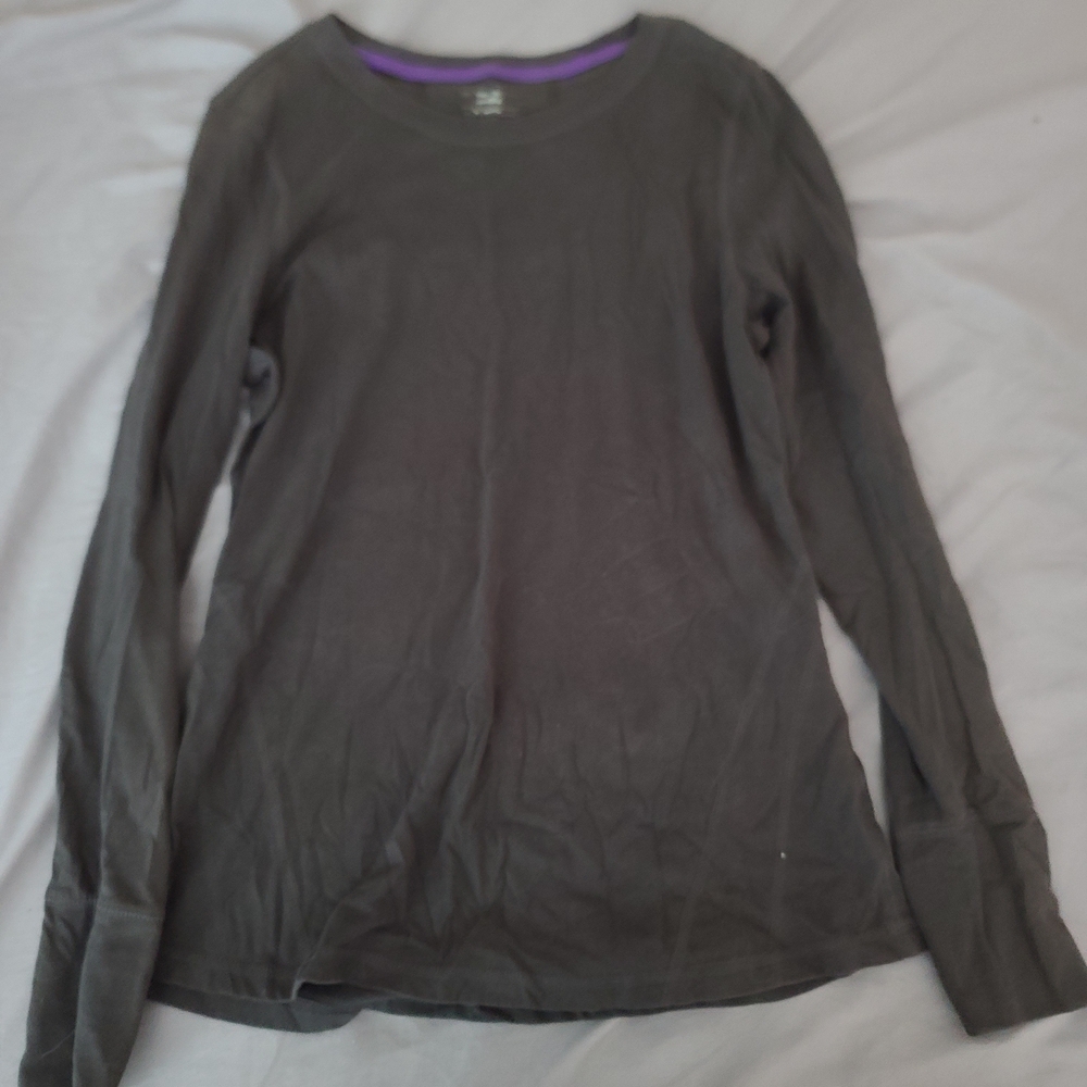 Elegant Charcoal Long Sleeve Top